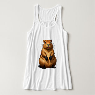 Débardeur Illustration d'animal de rongeur de Capybara migno