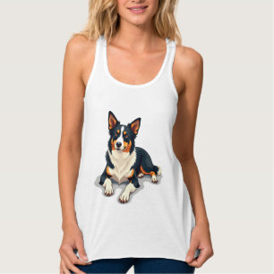 Débardeur Illustration de chien de portrait de Border Collie
