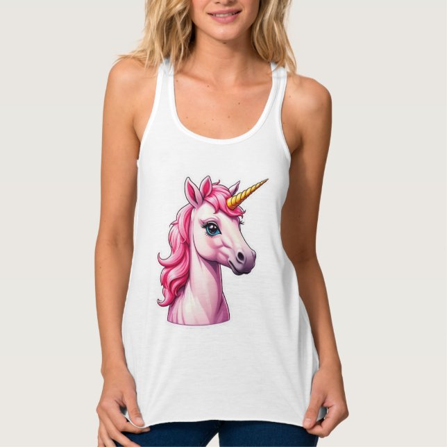Débardeur Imaginaire Unicorne rose (Devant)