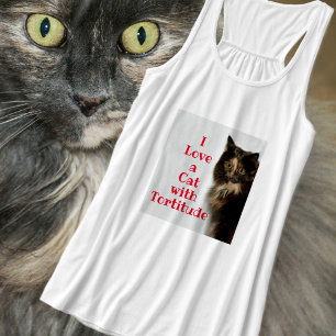 Débardeur J'adore un chat avec de la Tortitude