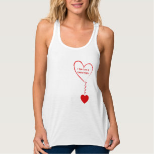 Débardeur J'Ai Vu L'Amour Dans Le Design De Coeurs Vide