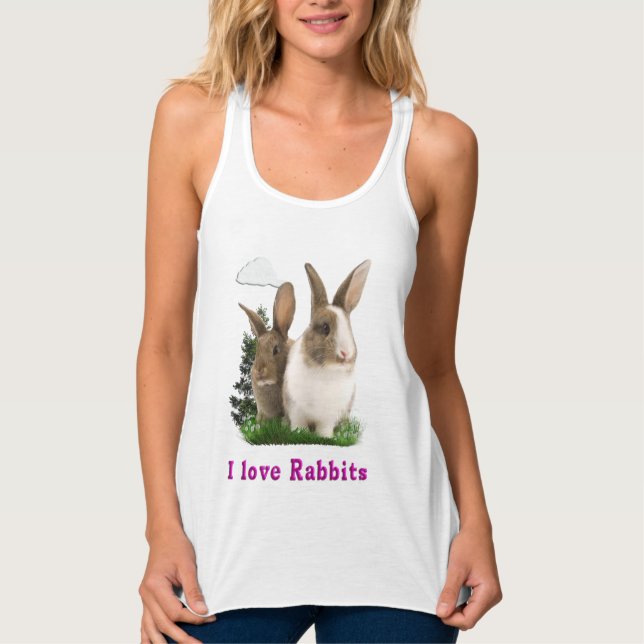 Débardeur J'aime Rabbitts (Devant)