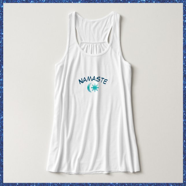 Débardeur Joli Blue Sun et Moon Namaste Tee (Créateur téléchargé)