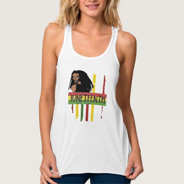 Débardeur Juin Dixième dame du drapeau T-Shirt (Devant)