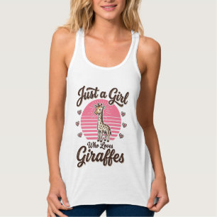Débardeur Juste une fille qui aime les girafes vintage shirt