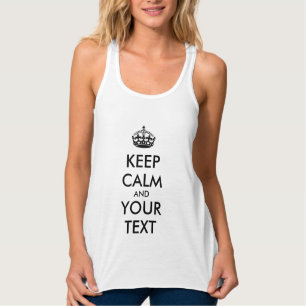 Débardeur KEEP CALM personnalisé et votre texte