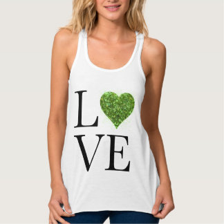 Débardeur la Saint-Patrick | Amour | cœur vert scintillant