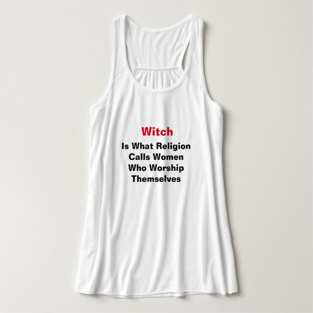 Débardeur La Sorcière Est Ce Que La Religion (Design devant)