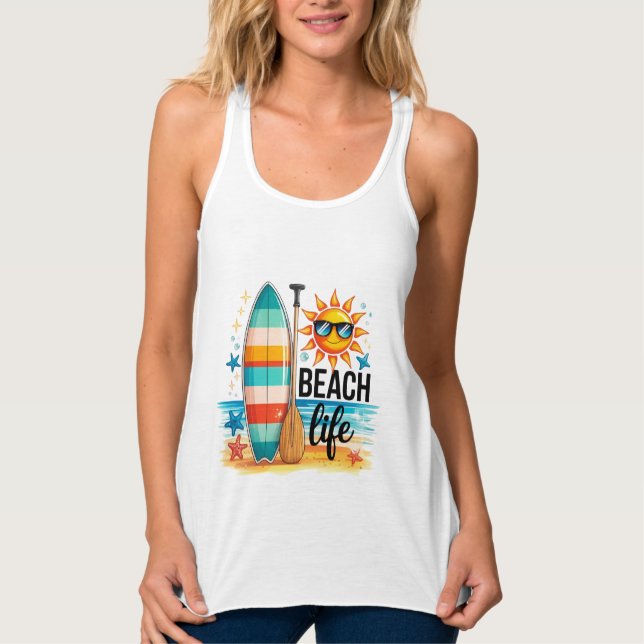 Débardeur La vie de plage  (Devant)