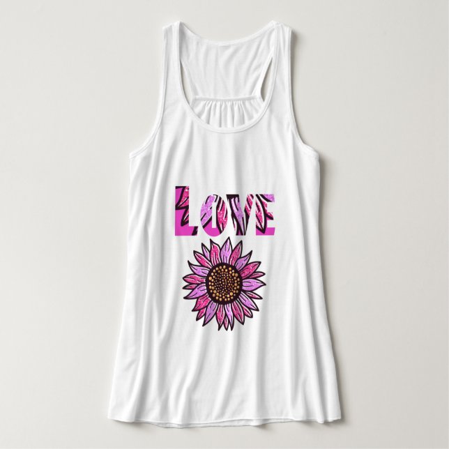 Débardeur L'amour du tournesol coloré (Design devant)