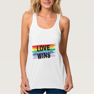 Débardeur L'amour LGBTQIA gagne toujours Rainbow Pride T-shi