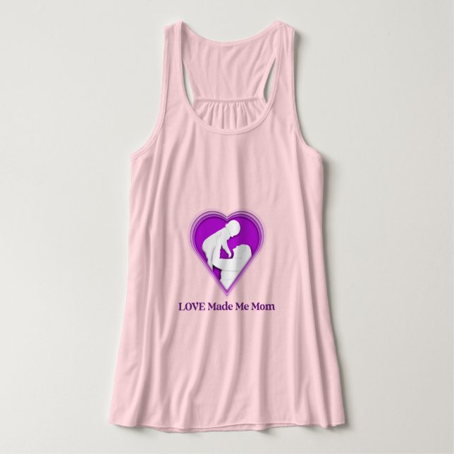 Débardeur L'amour m'a fait maman maman adoptive (Design devant)