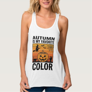 Débardeur L'automne est ma couleur préférée Halloween Citrou