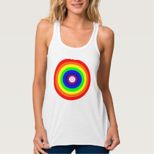Débardeur Lesbiennes Arc-en-ciel rond T Chemise
