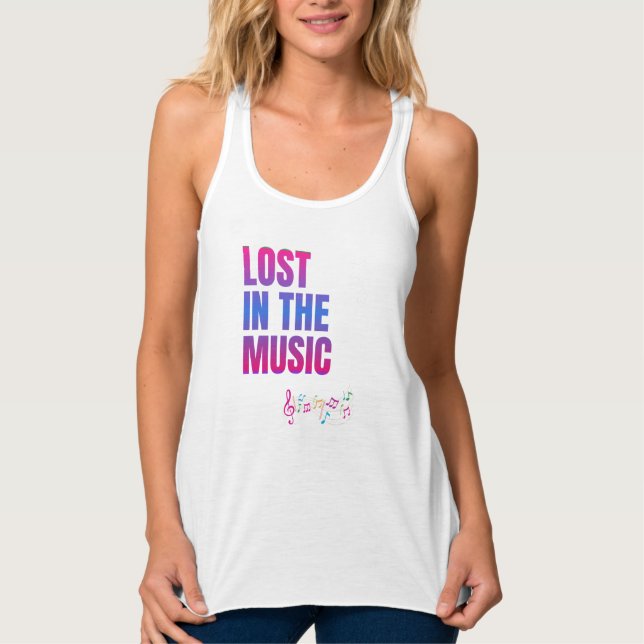 Débardeur Lost in the Music white tanktop women (Devant)