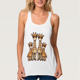 Débardeur Lunettes de soleil de la famille de girafe Cool T-