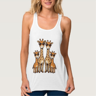 Débardeur Lunettes de soleil de la famille de girafe Cool T-