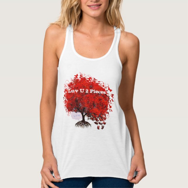 Débardeur Luv U 2 Pièces T-Shirt Frotte Racines Puzzle Pièce (Devant)