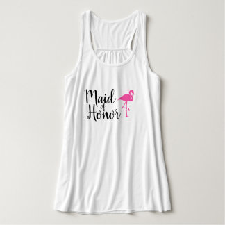 Débardeur "Maid of Honor" Flamant rose Mariage Tank