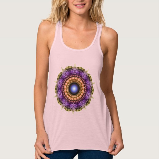 Débardeur Mandala coloré fractal (Devant)