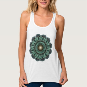 Débardeur mandala fractal floral
