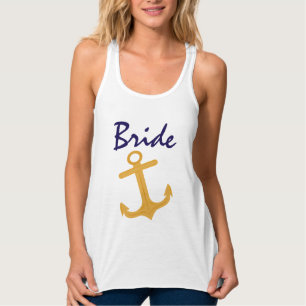 Débardeur Mariage de mariée d'Ancres nautiques
