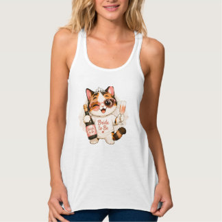 Débardeur Mariée future chat calico mignon et cosy