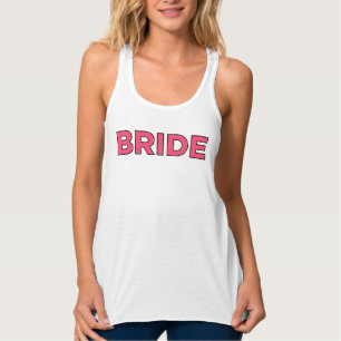 Débardeur Mariée Rose Gras Blanc Femme Mariage