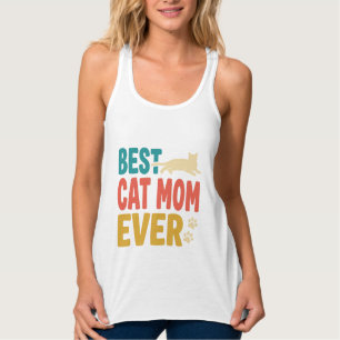 Débardeur Meilleure Maman de Chat Vintage Design de Amateur