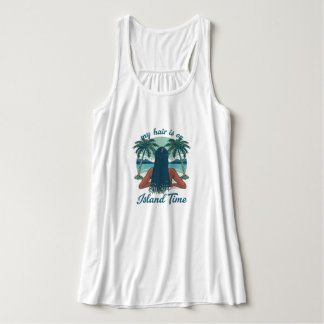 Débardeur "Mes cheveux sont à l'heure de l'île" Tank Top tre