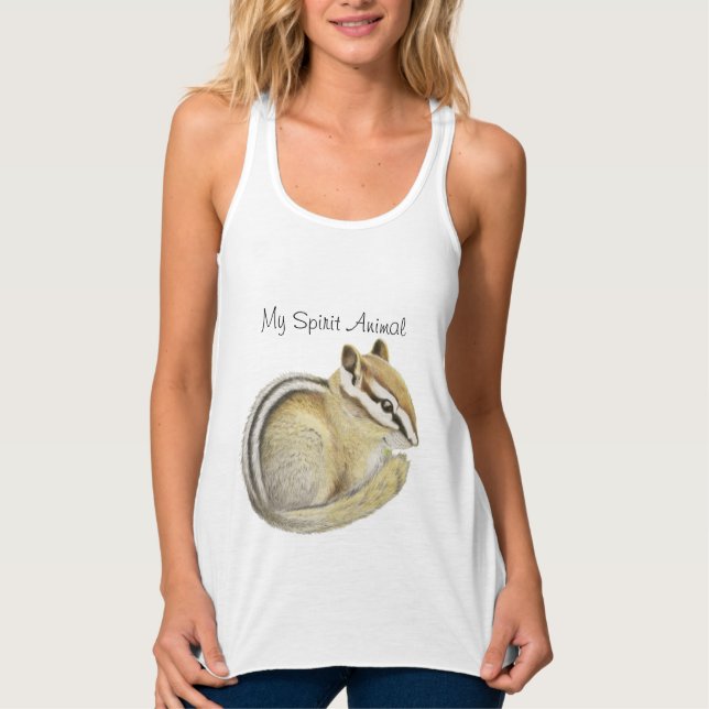 Débardeur Mon Esprit Animal Chipmunk T-Shirt (Devant)