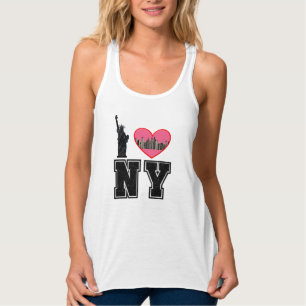 Débardeur New York avec City Heart Photo, Liberty