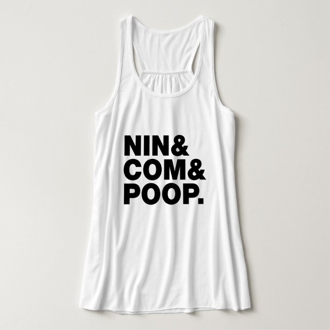 DÉBARDEUR NIN & COM & POOP. (Design devant)