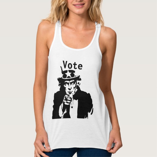 Débardeur Oncle Sam veut que vous votiez Thunder_Cove (Devant)
