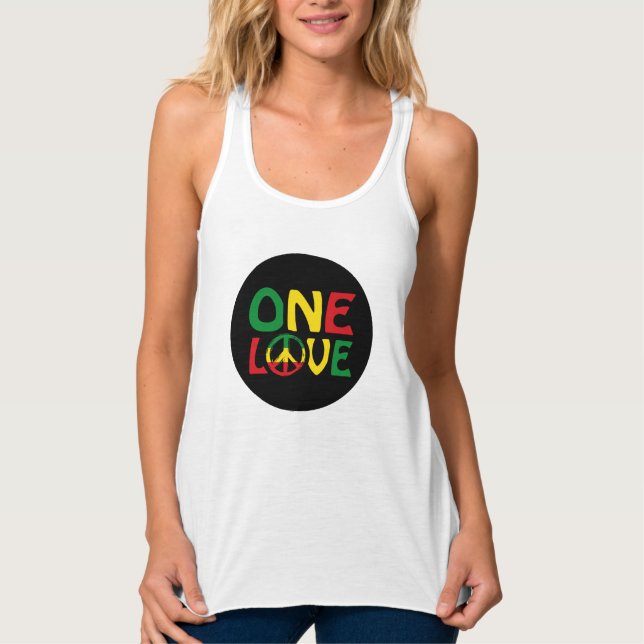 Débardeur One Love, Reggae design (Devant)