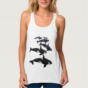 Débardeur Orca femme Chemise Orca Whale Art Tops