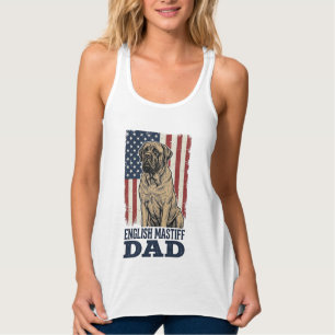 Débardeur Papa Mastiff Anglais Design de chien vintage patri