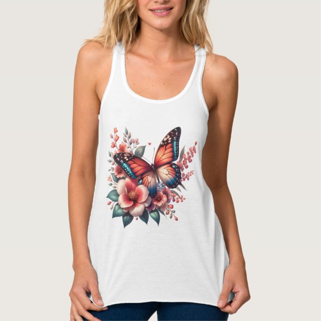 Débardeur Papillon Printemps Sublimation Clipart-96284 (Devant)