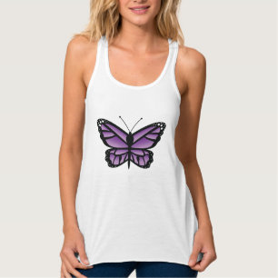 Débardeur Papillon Violet Illustration de Dessin Animé Charm