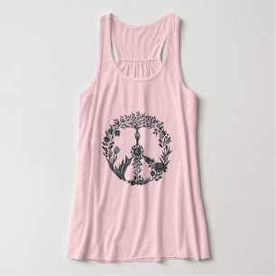 Débardeur Peace Floral Dessin Cute Boho Hippie Fleurs Art