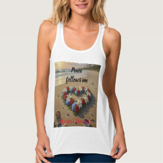 Débardeur Peace Follows Me Beautiful Beach Floral T-Shirt