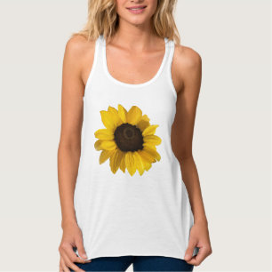 Débardeur Peinture de tournesol jaune réaliste