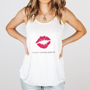 Débardeur Pink Kisses Lipe Imprimer Bachelorette