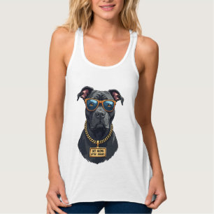 Débardeur Pitbull Vintage Cool en Lunettes de Soleil avec Ch