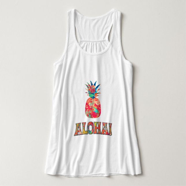 Débardeur PixDezines Aloha Ananas (Design devant)