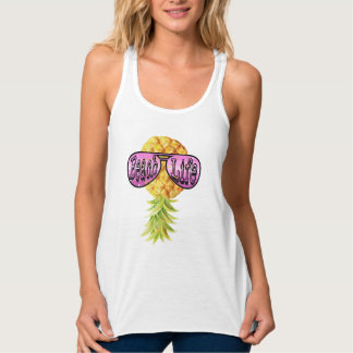Débardeur Plage vie à l'envers ananas T-Shirt