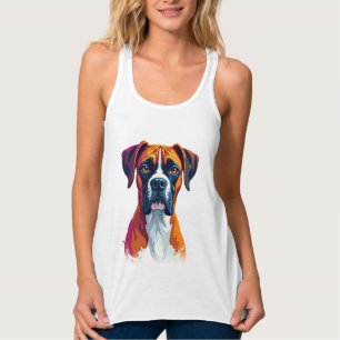 Débardeur Portrait de Boxer Vintage Couleur Splash Pop Art I