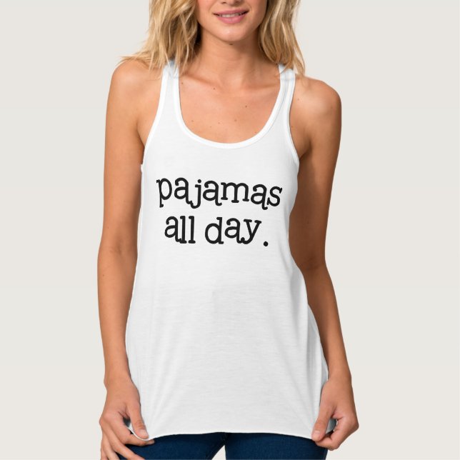 Débardeur pyjama toute la journée. (Devant)