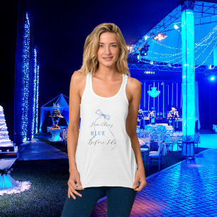 Débardeur Quelque chose de bleu avant de faire Fête des mari