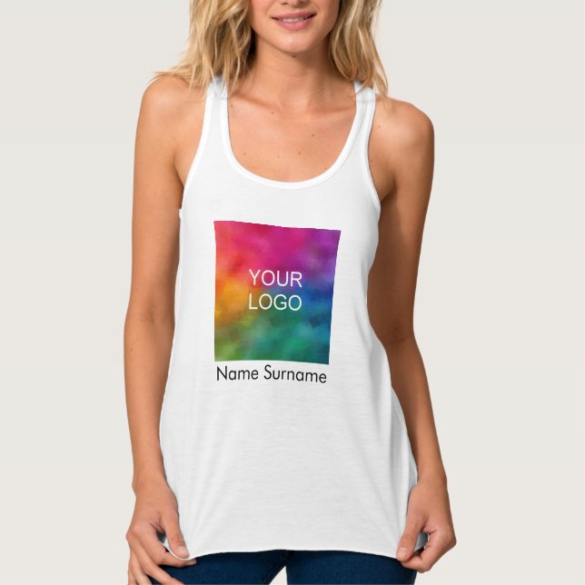 Débardeur Racerback féminin Slim Fit Business Logo Employé (Devant)